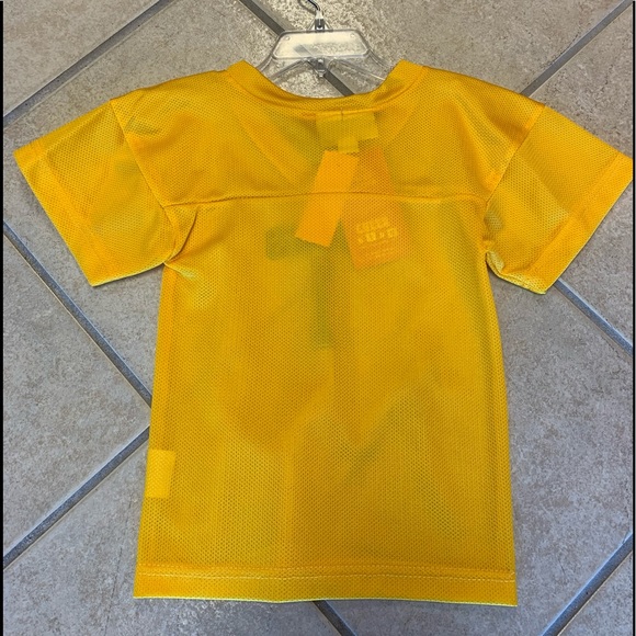 Kids 2T Rams #1 Gold & Blue Mesh Football Uniform Sports Jersey NWT - Picture 2 of 2